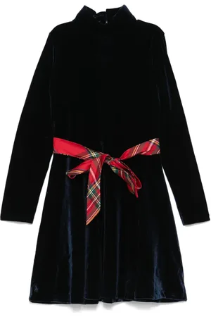 Ralph Lauren Robe courte en velours à col montant