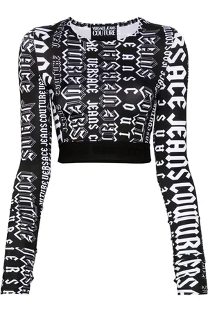 VERSACE Haut Logomania crop