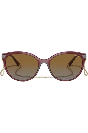 vogue Lunettes de soleil rondes à plaque logo