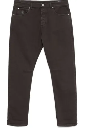Brunello Cucinelli Jean à effet délavé