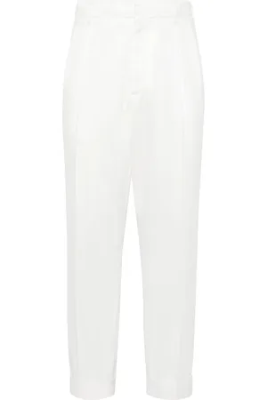 Brunello Cucinelli Pantalon de costume à plis marqués