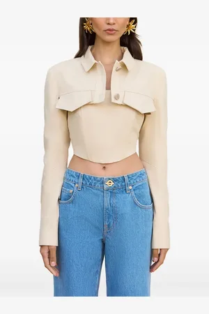 Cult Gaia Veste Issa à coupe crop