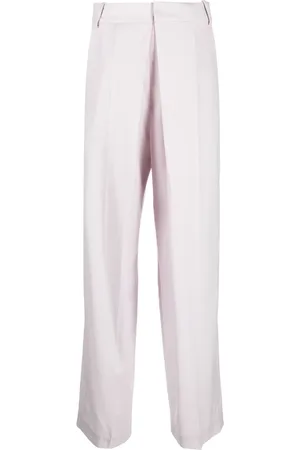 Low Classic Pantalon de tailleur à détails plissés