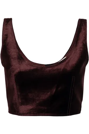 FORTE FORTE Haut crop en velours