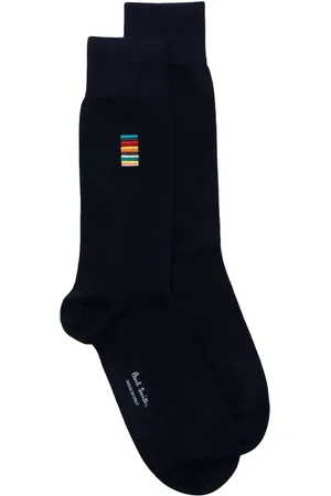 Paul Smith Chaussettes en coton à détails rayés