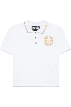 VERSACE Polo à logo brodé