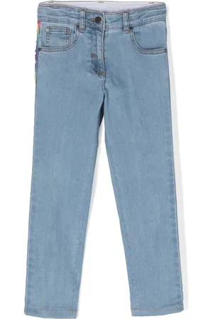 Stella McCartney Jean droit à bord monogrammé