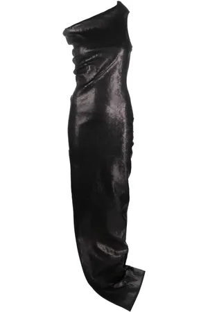 Rick Owens Robe longue à encolure asymétrique