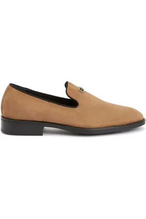 Giuseppe Zanotti Mocassins en daim Imrham à plaque logo