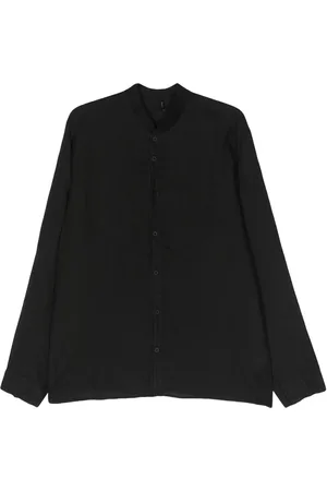 TRANSIT Chemise en lin à col nervuré