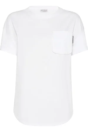 Brunello Cucinelli T-shirt en coton à col ras du cou