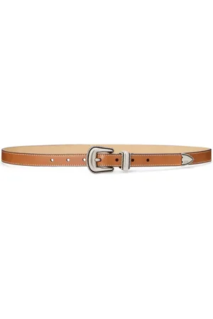 Ralph Lauren Ceinture en cuir à coutures contrastantes