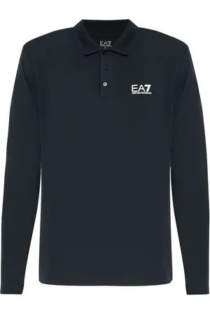 EA7 Polo en coton à logo imprimé