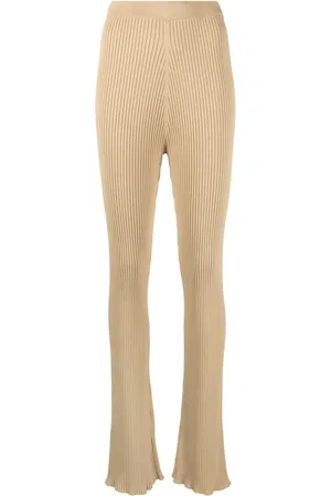 Nanushka Pantalon évasé en maille nervurée