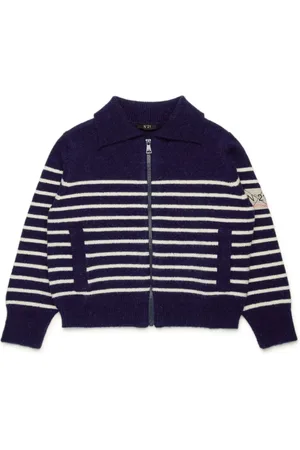Nº21 Cardigan zippé à rayures