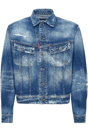 Dsquared2 Veste en jean à perles
