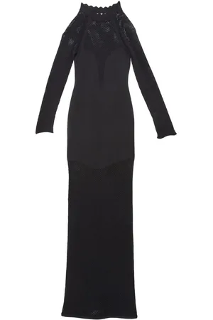 FLEUR DU MAL Robe en maille ajourée à bords festonnés