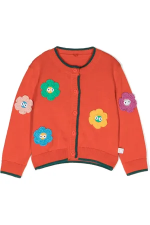Stella McCartney Cardigan en coton biologique à appliques fleurs