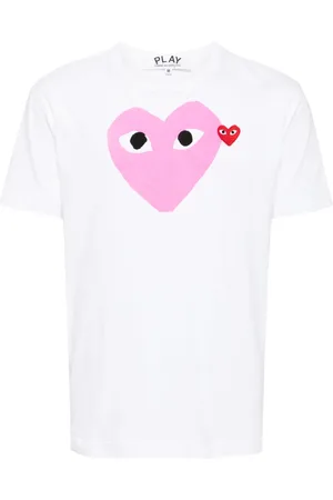 Comme des Garçons T-shirt à imprimé cœur
