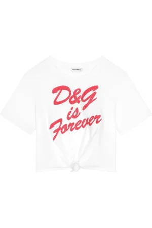 Dolce & Gabbana T-shirt noué à logo strassé