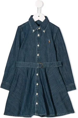 Ralph Lauren Robe-chemise en denim à taille ceinturée