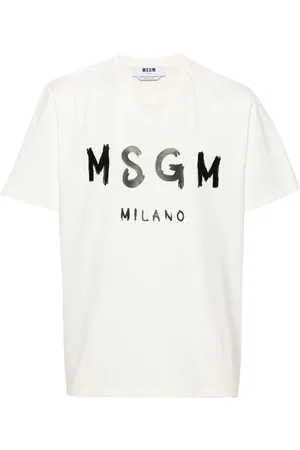 Msgm T-shirt en coton à logo imprimé
