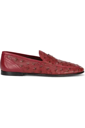 Dolce & Gabbana Chaussons en cuir à fini texturé