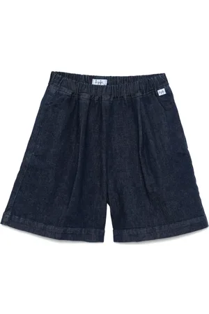 Il gufo Short en jean à pinces
