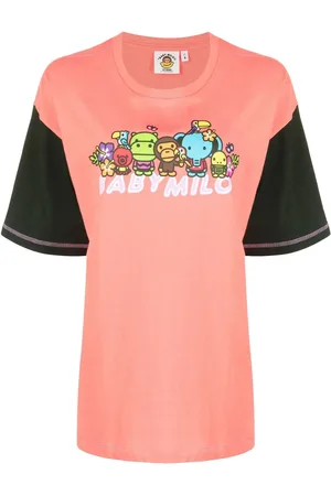 A Bathing Ape T-shirt colour block à logo imprimé