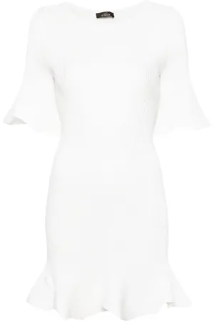 Twin-Set Robe en maille nervurée à coupe courte