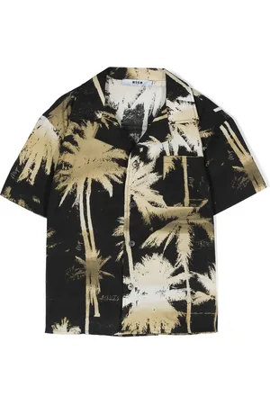 Msgm Chemise en popeline à imprimé graphique
