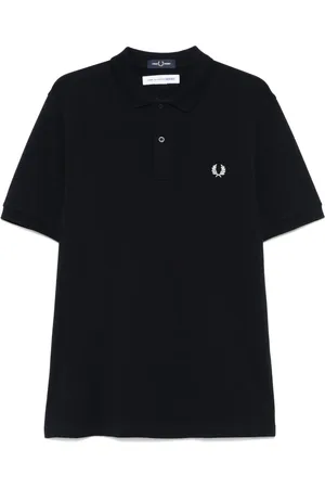 Comme des Garçons X Fred Perry polo à slogan imprimé