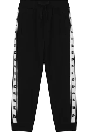 Dolce & Gabbana Pantalon de jogging en coton à bande logo