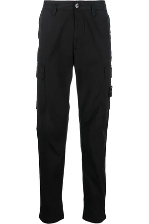 Stone Island Pantalon fuselé à patch Compass