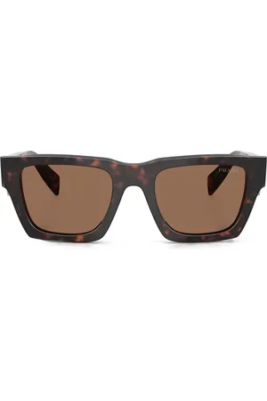 Prada Lunettes de soleil carrées à effet écailles de tortue