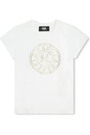 Karl Lagerfeld T-shirt en jersey à logo strassé