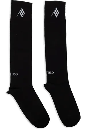 The Attico Chaussettes nervurées à logo en intarsia