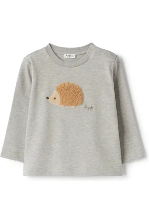 Il gufo T-shirt en coton à motif hérisson