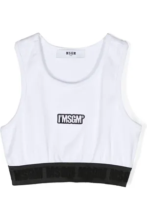 Msgm Débardeur crop à patch logo