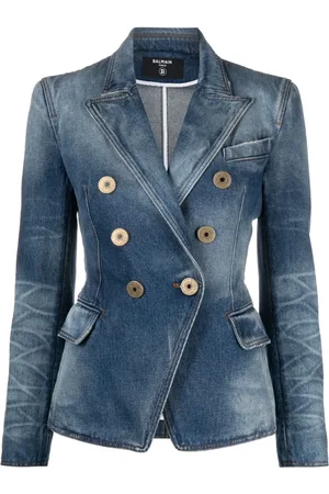 Balmain Veste en jean cintrée