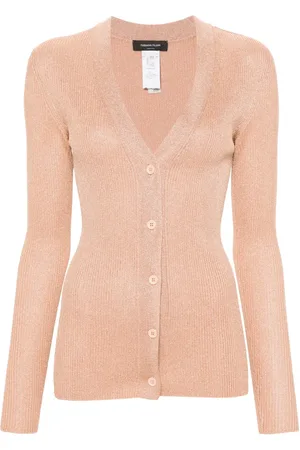 Fabiana Filippi Cardigan en maille nervurée à design métallisé