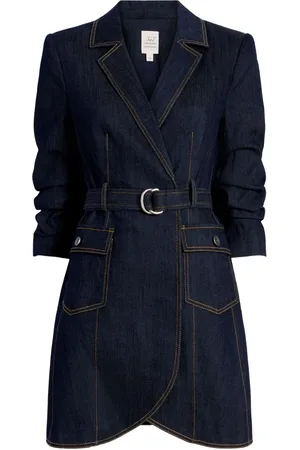 Cinq A Sept Robe courte ceinturée Jenessa en jean