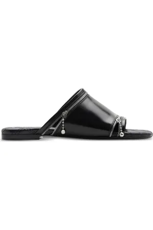 Burberry Sandales en cuir à détail de zip