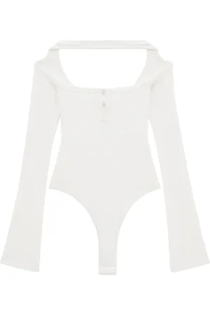 Courrèges Body nervuré à découpes