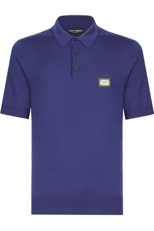 Dolce & Gabbana Polo en laine vierge à étiquette logo
