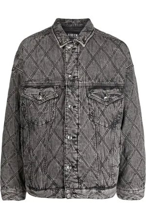 FIVE CM Veste bomber en jean à matelassage losanges
