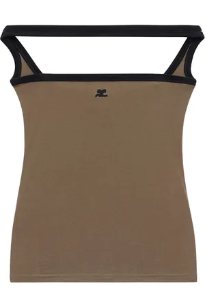Courrèges Haut sans manches Hyperbole Contrast