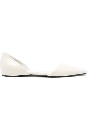 Totême Ballerines en cuir à design métallisé