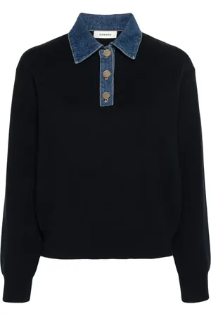 Sandro Polo à détails en jean