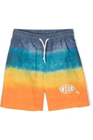 Msgm Short en coton à imprimé tie-dye